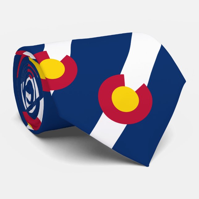 Cravate Drapeau de l'État du Colorado (Roulé)
