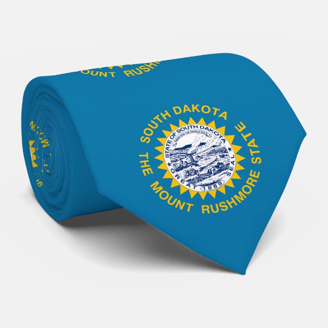 Cravate Drapeau de l'État du Dakota du Sud (Roulé)