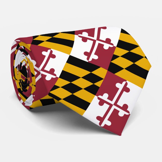 Cravate Drapeau de l'État du Maryland (Roulé)