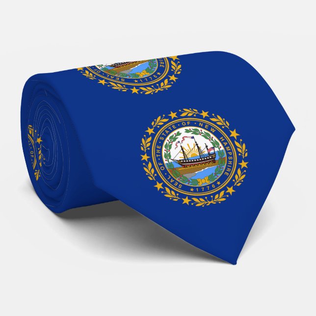 Cravate Drapeau de l'État du New Hampshire (Roulé)