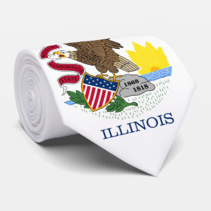 Cravate Drapeau de l'Illinois