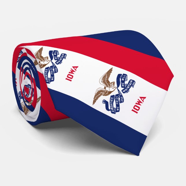 Cravate Drapeau de l'Iowa (Roulé)
