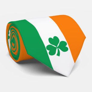 Cravate Drapeau de l'Irlande Shamrock