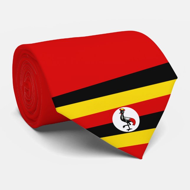 Cravate Drapeau de l'Ouganda (Roulé)