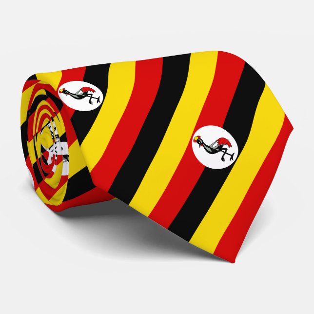 Cravate Drapeau de l'Ouganda (Roulé)