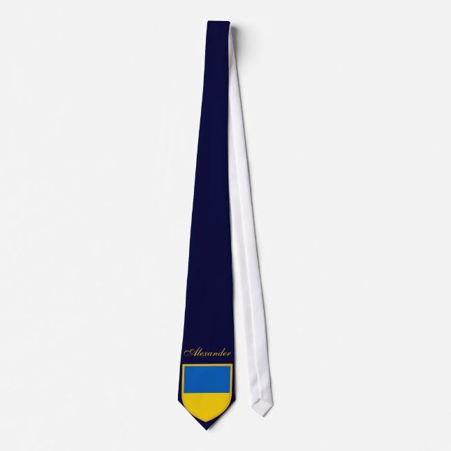 Cravate Drapeau de l'Ukraine (Devant)