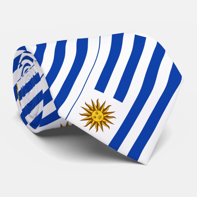 Cravate Drapeau de l'Uruguay (Roulé)