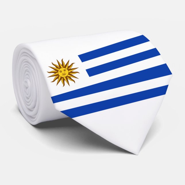 Cravate Drapeau de l'Uruguay (Roulé)