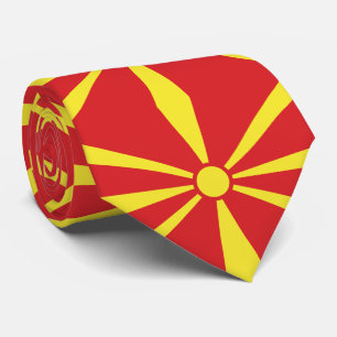 Cravate Drapeau de Macédoine du Nord