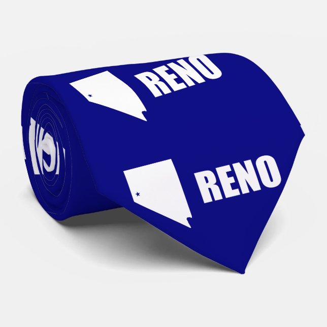 Cravate Drapeau de Reno, Nevada Tie (Roulé)