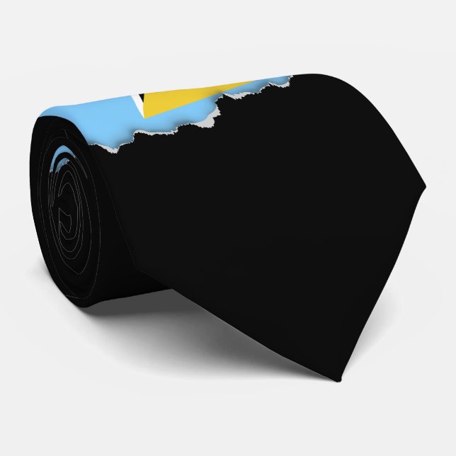 Cravate Drapeau de Sainte-Lucie (Roulé)