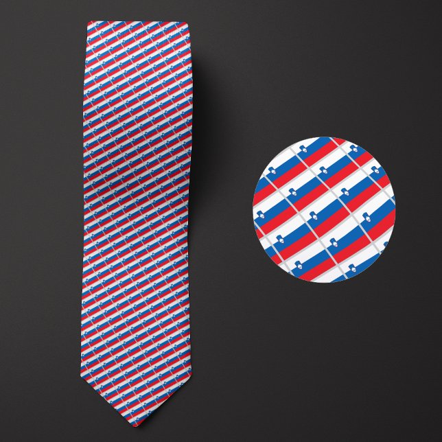 Cravate Drapeau de Slovénie Motif (Créateur téléchargé)