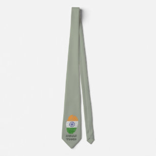 Cravate Drapeau d'empreintes digitales indien