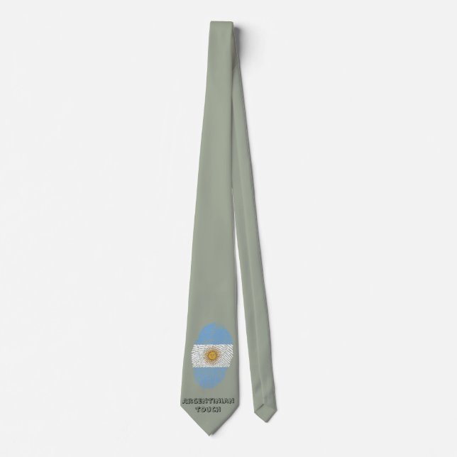 Cravate Drapeau d'empreintes tactiles argentin (Devant)