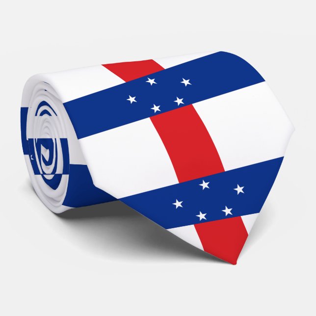 Cravate Drapeau des Antilles Pays-Bas (Roulé)