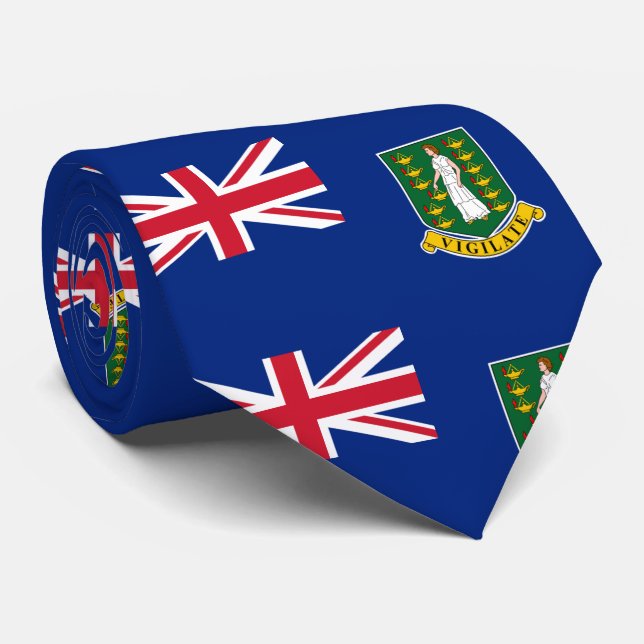 Cravate Drapeau des îles Vierges britanniques (Roulé)