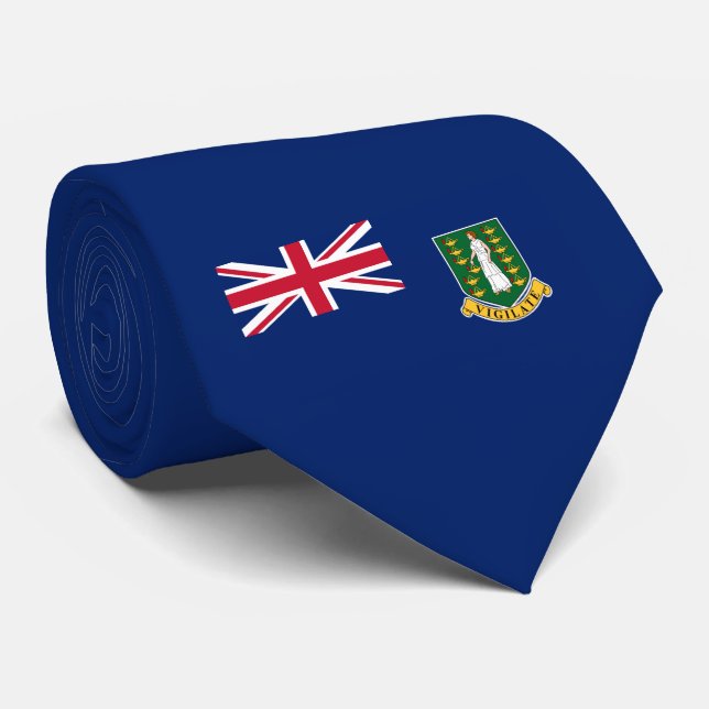 Cravate Drapeau des îles Vierges britanniques (BVI) (Roulé)
