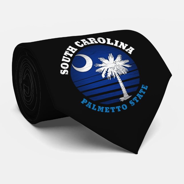 CRAVATE DRAPEAU D'ÉTAT DE PALMETTO DE CAROLINE SUD (Roulé)