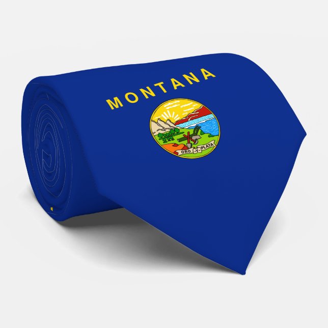 Cravate Drapeau d'État du Montana (Roulé)