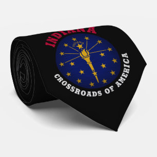 CRAVATE DRAPEAU D'ÉTAT INDIANA CROSSROADS