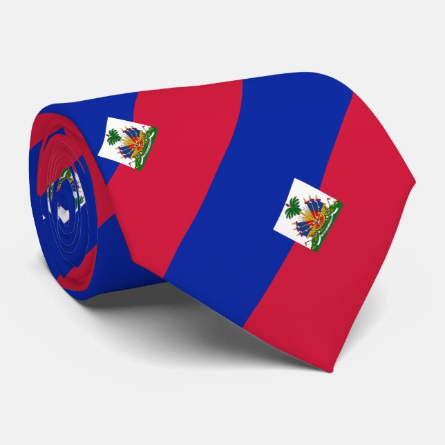 Cravate Drapeau d'Haïti (Roulé)