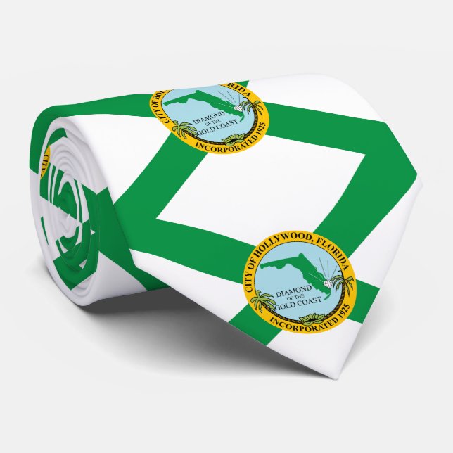 Cravate Drapeau d'Hollywood, Floride (Roulé)