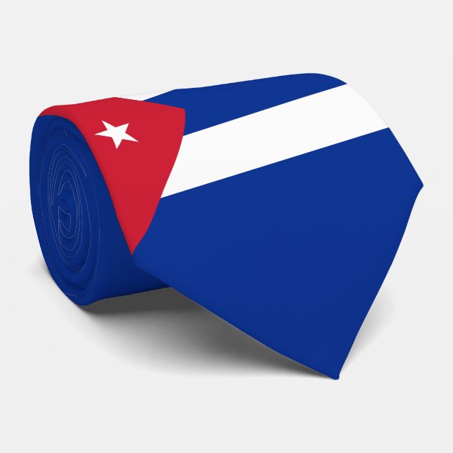 Cravate Drapeau du Cuba (Roulé)