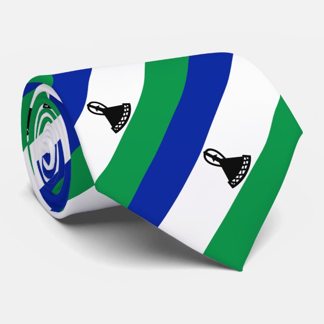 Cravate Drapeau du Lesotho (Roulé)