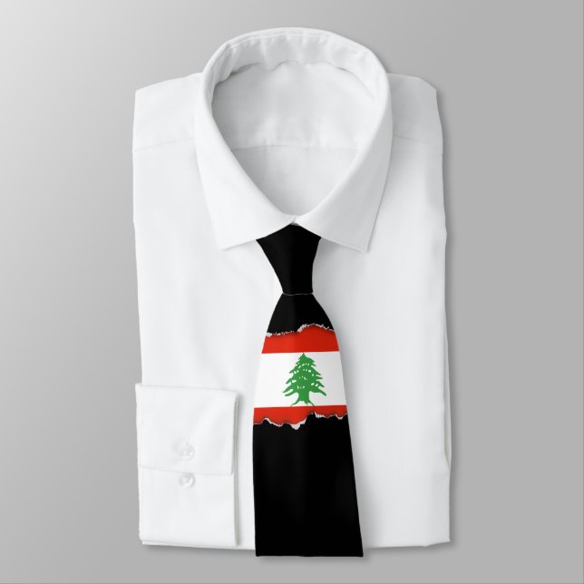 Cravate Drapeau du Liban (Attaché)