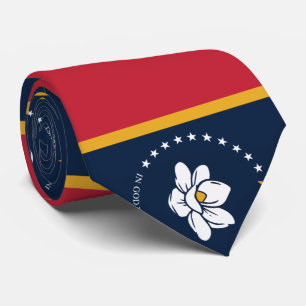Cravate Drapeau du Mississippi - Nouveau Drapeau de Magnol