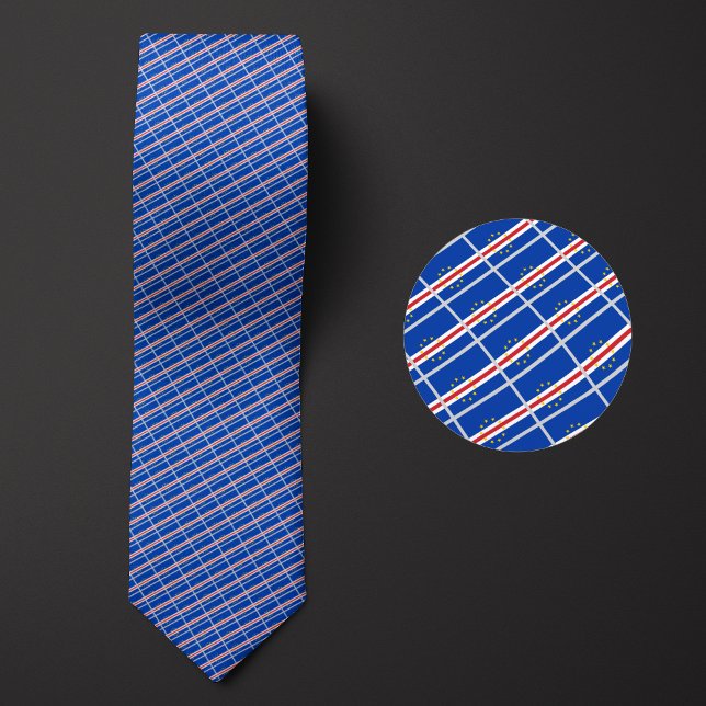 Cravate Drapeau du Motif Cabo Verde (Créateur téléchargé)