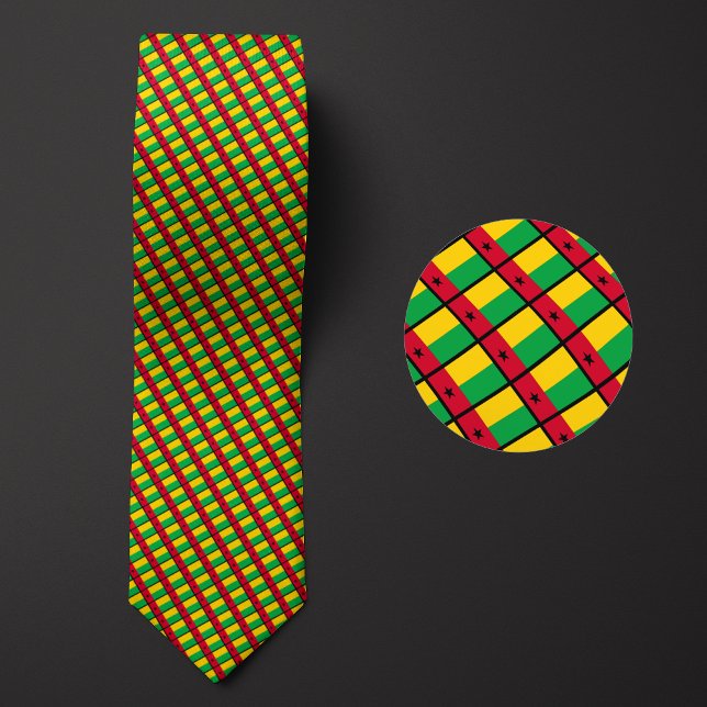 Cravate Drapeau du Motif de Guinée-Bissau (Créateur téléchargé)