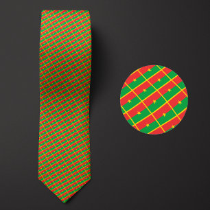 Cravate Drapeau du Motif du Burkina Faso