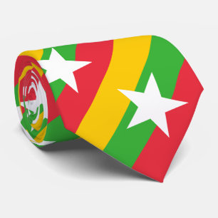 Cravate Drapeau du Myanmar