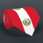Cravate Drapeau du Pérou<br><div class="desc">Drapeau patriotique du Pérou.</div>