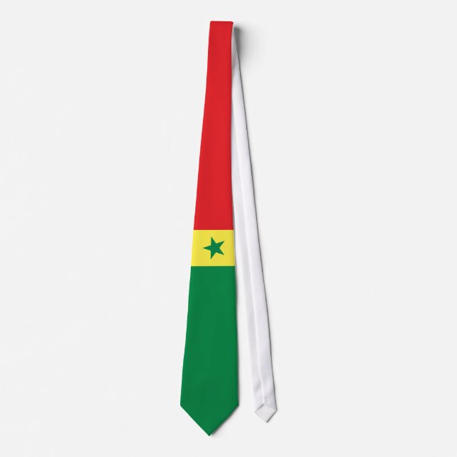 Cravate Drapeau du Sénégal (Devant)