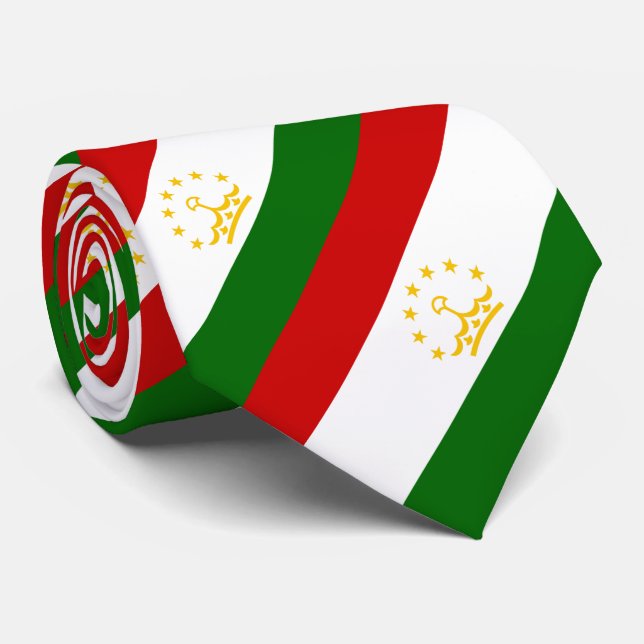 Cravate Drapeau du Tadjikistan (Roulé)