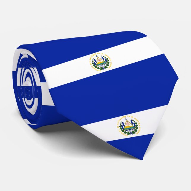 Cravate Drapeau El Salvador (Roulé)