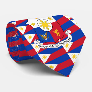 Cravate Drapeau et armoiries des Philippines