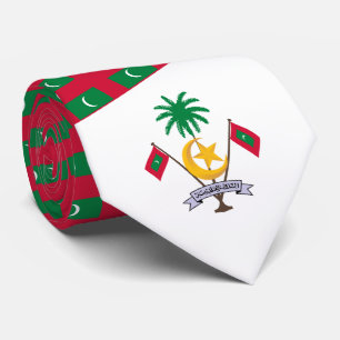 Cravate Drapeau et emblème des Maldives