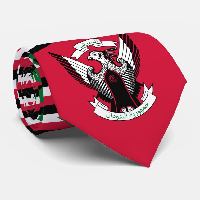 Cravate Drapeau et emblème soudanais, Drapeau du Soudan (Roulé)