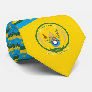 Cravate Drapeau et sceau rwandais, Drapeau du Rwanda