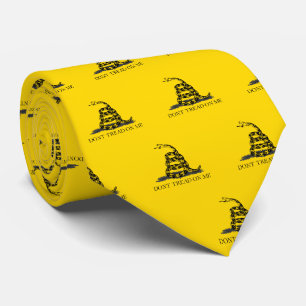Cravate Drapeau Gadsden jaune classique Ne marchez pas sur