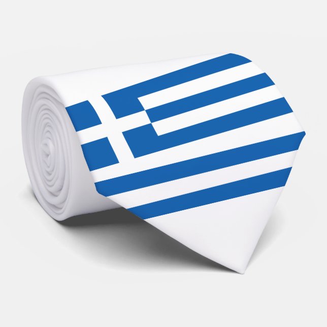 Cravate Drapeau grec (Grèce) (Roulé)