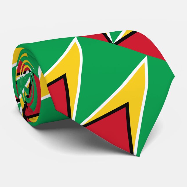 Cravate Drapeau Guyana (Roulé)