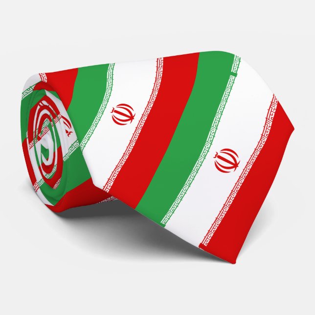 Cravate Drapeau Iran (Roulé)