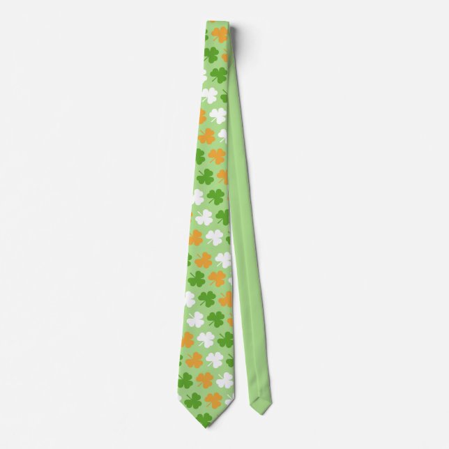 Cravate Drapeau irlandais des shamrocks (Devant)