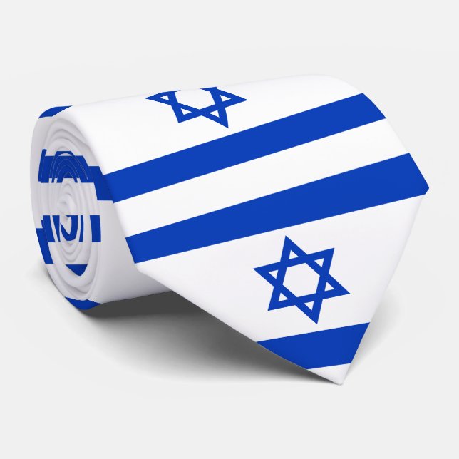 Cravate Drapeau Israël (Roulé)