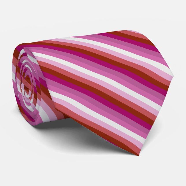 Cravate Drapeau lesbien (Roulé)