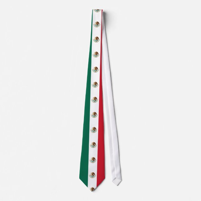 Cravate Drapeau Mexicain - Drapeau du Mexique (Devant)